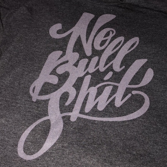 American Apparel size large grey No Bullsh** tee - Picture 5 of 5